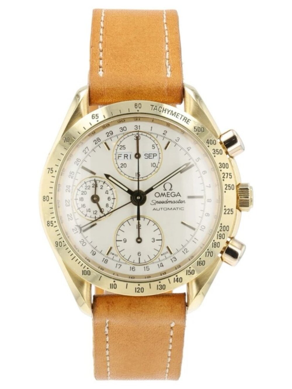 Omega Speedmaster Triple Date 18k Yellow Gold 39mm Automatic Mens Watch 175.0034